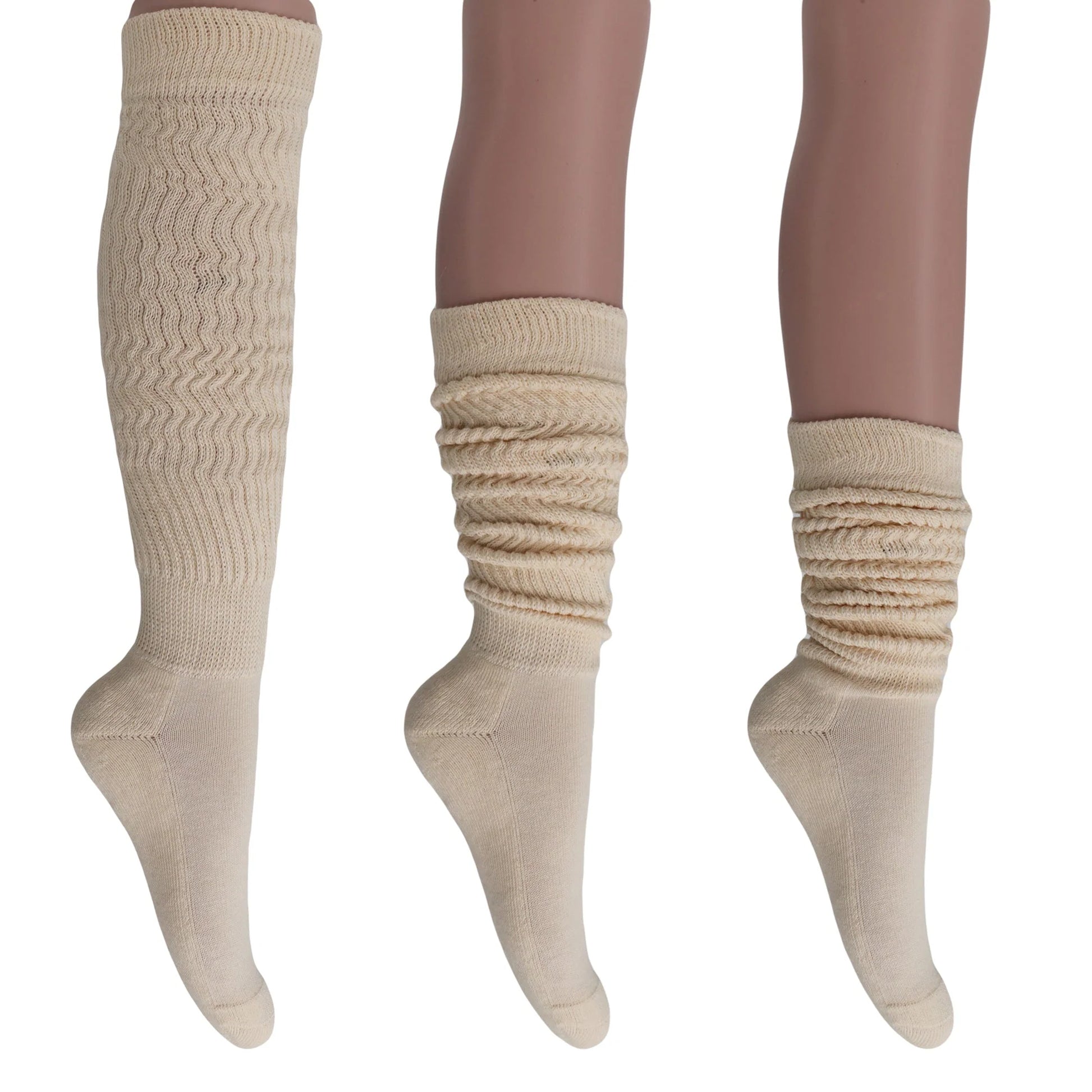 Women'S Extra Long Heavy Slouch Socks – 6 Pairs, Size 9-11 | Soft Cotton, Retro & Versatile